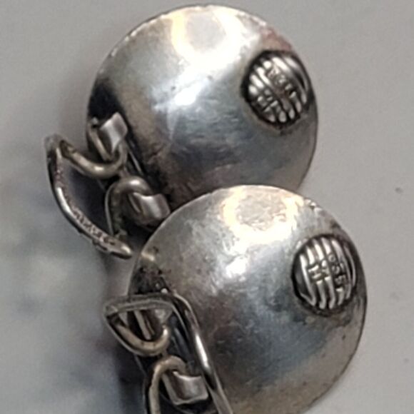 Vintage 835 Silver And Rose Quartz Clip On Earrings - Picture 4 of 9